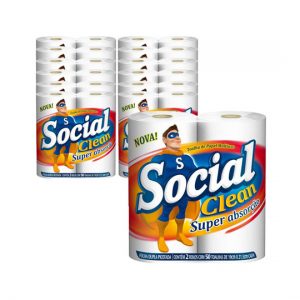 PAPEL TOALHA SOCIAL CLEAN FARDO 12×2